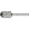 Pferd Carbide Bur - Cylind. Radius End, STEEL Cut - 5/8" x 1" x 1/4" Shank - SC-6 24478 - alternate 1